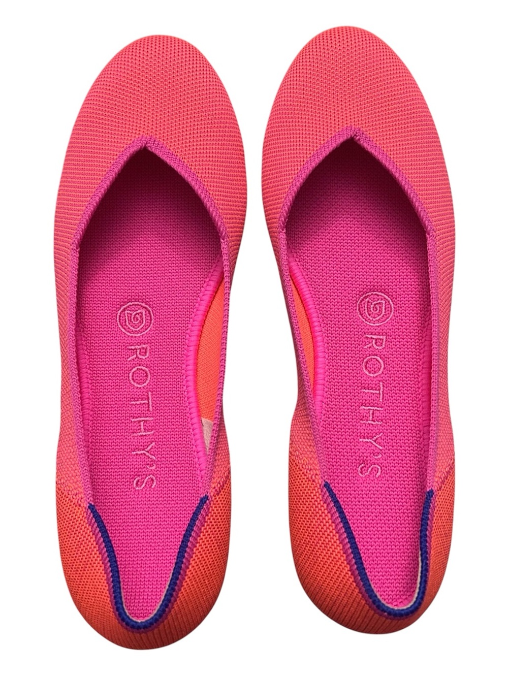 LIKE NEW Rothy’s Tropical Pink Flats - Size 7 - Includes box!